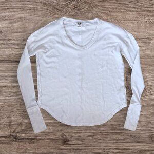 We The Free Arden Long Sleeve Tee White Size XS Thumbhole Free People